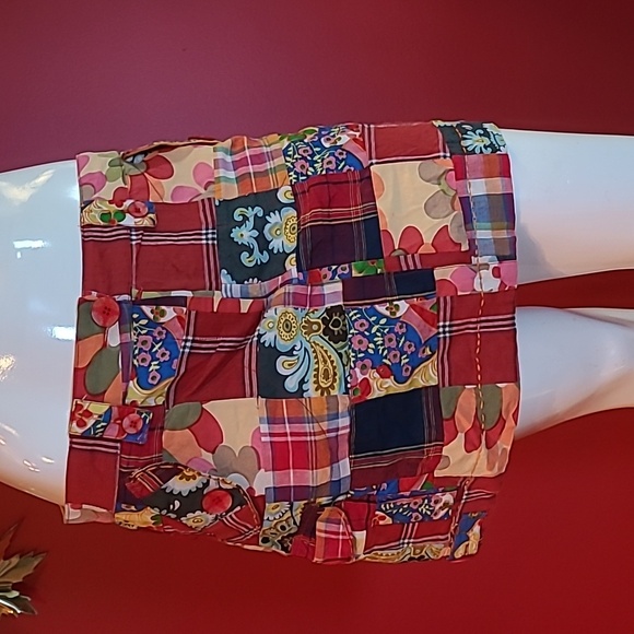 Patchwork Inner Child Boho Skirt Mini Skirt Size S - Picture 1 of 11